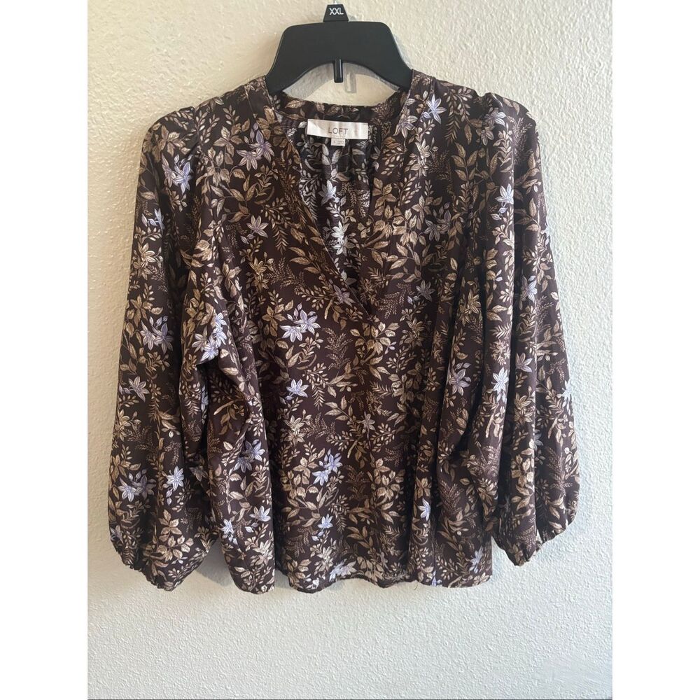 ❤️LOFT Floral Puff Sleeve Blouse